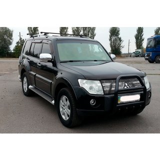 Frontbåge (bullbar) QT007 Black (rostfritt stål) Mitsubishi Pajero Wagon IV 2006–2021 foto 1