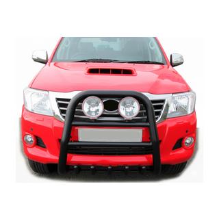 Frontbåge (bullbar) QT007 Black (rostfritt stål) Toyota Hilux 2006–2015 foto 3