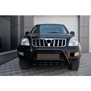 Låg frontbåge WT002 Black (rostfritt stål) Toyota Land Cruiser Prado 120 2002–2009 foto 2