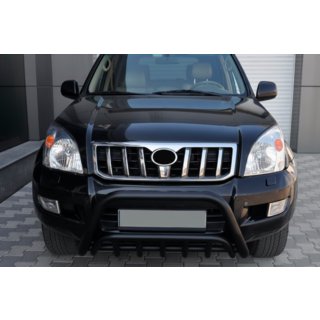 Låg frontbåge WT002 Black (rostfritt stål) Toyota Land Cruiser Prado 120 2002–2009 foto 1