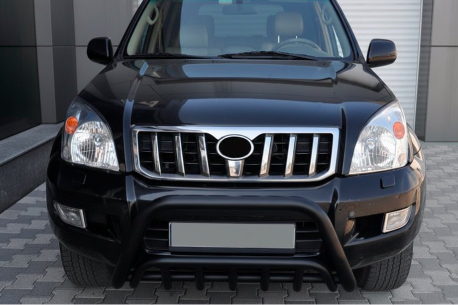 Toyota Land Cruiser Prado 120 2002–2009 Låg frontbåge WT002 Black (rostfritt stål) Image