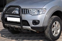 Mitsubishi Pajero Sport 2008–2015 Frontbåge QT007 Black (rostfritt stål) foto 1