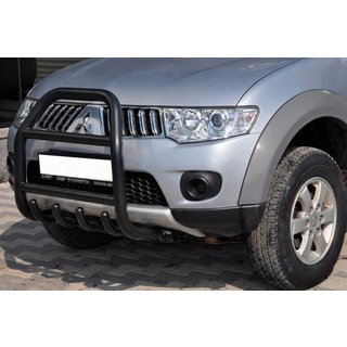 Frontbåge QT007 Black (rostfritt stål) Mitsubishi Pajero Sport 2008–2015 foto 1