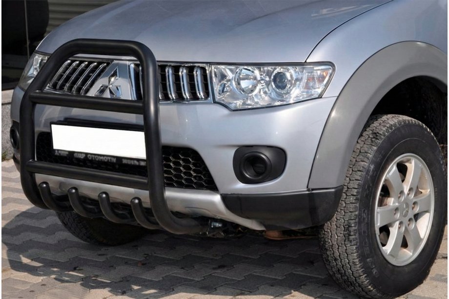 Mitsubishi Pajero Sport 2008–2015 Frontbåge QT007 Black (rostfritt stål) Image