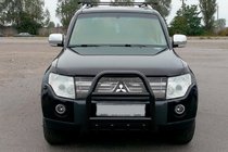 Mitsubishi Pajero Wagon III 1999–2006 Frontbåge (bullbar) QT007 Black (rostfritt stål) foto 3