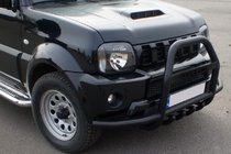 Suzuki Jimny 1998–2018 Kängurubåge QT007-Exclusive Black (med text, rostfritt stål) foto 4