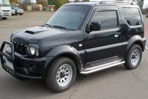 Suzuki Jimny 1998–2018 Kängurubåge QT007-Exclusive Black (med text, rostfritt stål) foto 7