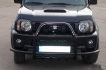 Suzuki Jimny 1998–2018 Kängurubåge QT007-Exclusive Black (med text, rostfritt stål) foto 3