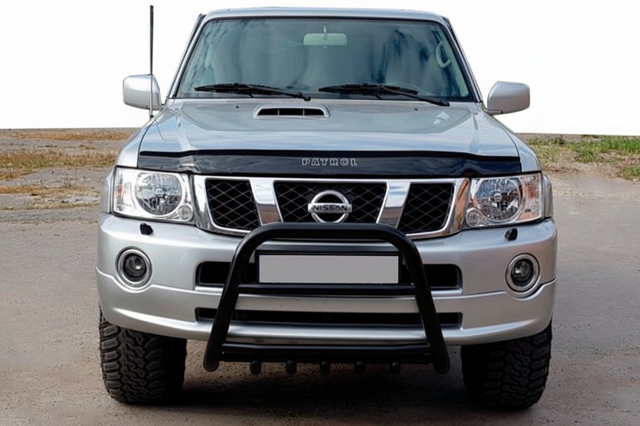 Nissan Patrol Y61 1997–2011 Kängurubåge QT007 Black (rostfritt stål) Image