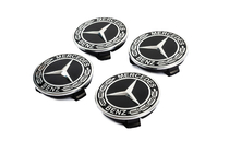 Mercedes-Benz Navkåpor till fälgar 71/75 mm utan ring (4 st, svarta V5) foto 2