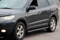 Hyundai Santa Fe 2 2006–2012 Sidorör B3 Black (2 st, rostfritt stål) foto 1