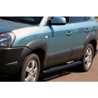 Sidorör BB002 Black (2 st, rostfritt stål) Hyundai Tucson JM 2004– foto 1