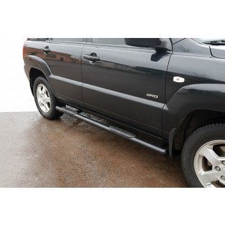 Sidorör Black (2 st, rostfritt stål) Kia Sportage 2004–2010 foto 1