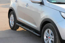 Kia Sportage 2010–2015 Sidorör Black (2 st, rostfritt stål) foto 4