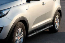 Kia Sportage 2010–2015 Sidorör Black (2 st, rostfritt stål) foto 3