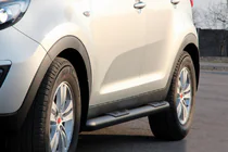 Kia Sportage 2010–2015 Sidorör Black (2 st, rostfritt stål) foto 1