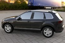 Volkswagen Touareg 2010–2018 Sidorör Black (2 st, rostfritt) foto 1