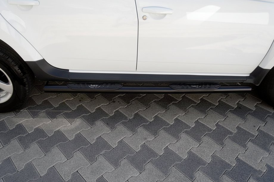 Renault Duster 2008–2017 Sidorör med inlägg Black (2 st, rostfritt stål) Image