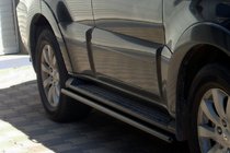 Mitsubishi Pajero Wagon IV 2006–2021 Sidorör Black (2 st, rostfritt stål) foto 2