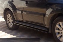 Mitsubishi Pajero Wagon IV 2006–2021 Sidorör Black (2 st, rostfritt stål) foto 3