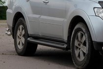 Mitsubishi Pajero Wagon IV 2006–2021 Sidorör Black (2 st, rostfritt stål) foto 4