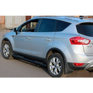 Raka sidorör Black (2 st, rostfritt stål) Ford Kuga 2008–2013 foto 3