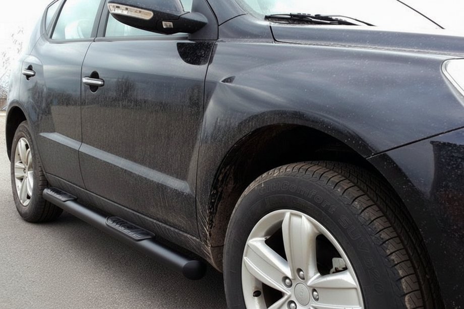 Geely Emgrand X7 2011– Sidorör Black (2 st., rostfritt) Image