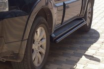 Mitsubishi Pajero Wagon III 1999–2006 Sidobågar med OEM-fäste Black (2 st, rostfritt stål) foto 1