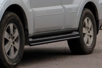 Mitsubishi Pajero Wagon III 1999–2006 Sidobågar med OEM-fäste Black (2 st, rostfritt stål) foto 5