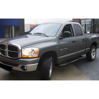 Vinklade sidorör Black (2 st, rostfritt stål) Dodge RAM (DR/DH/D1/DC/DM) 2002–2009