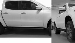 Mercedes X class 2017–2020 Sidorör med snedskurna ändar Black (2 st, rostfritt stål) foto 2