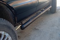 Chevrolet Niva 1998–2020 Sidorör Black (2 st, rostfritt) foto 1