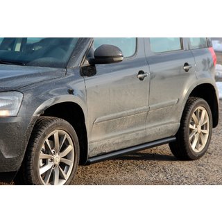Sidorör Black (2 st., rostfritt) Skoda Yeti 2009–2017 foto 1