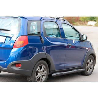 Sidorör Black (2 st, rostfritt stål) Chery Beat 2009–2015 foto 1
