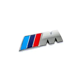 M-emblem 85 x 30 mm (rostfritt stål) foto 3
