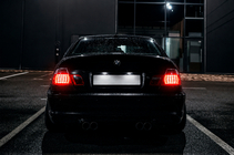BMW 3-serie E46 1998–2006 CSL-Style V3 spoiler (för SD, blank svart) foto 14