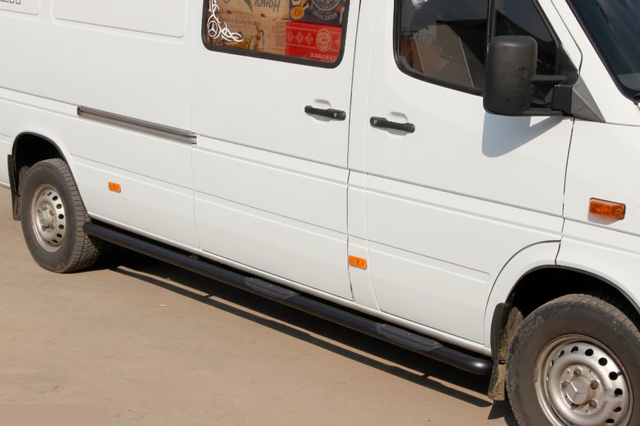 Volkswagen LT 1995–2006 Sidorör Black (2 st, rostfritt stål) Mellanhjulbas, d60 Image