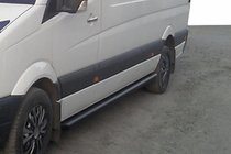 Volkswagen Crafter 2006–2016 Sidorör Black (2 st, rostfritt stål) foto 6