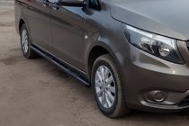 Mercedes Vito/V-klass W447 2014– Sidorör Black (2 st, rostfritt stål) d60, lång hjulbas (L3) foto 2