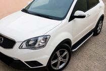 SsangYong Korando 2010–2019 Sidosteg Fullmond (2 st, aluminium) foto 1