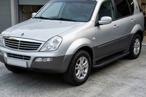 SsangYong Rexton I 2001–2017 Sidosteg Bosphorus Black (2 st, aluminium) foto 1