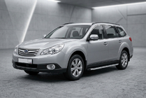 Subaru Outback 2009–2014 Sidosteg Fullmond (2 st, aluminium) foto 1