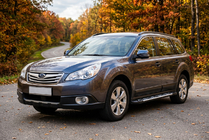 Subaru Outback 2009–2014 Sidosteg Sunrise (2 st, aluminium) foto 1