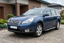 Subaru Outback 2009–2014 Sidosteg Line (2 st, aluminium) foto 1