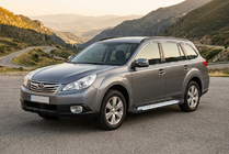 Subaru Outback 2009–2014 Sidosteg Allmond Grey (2 st, aluminium) foto 1