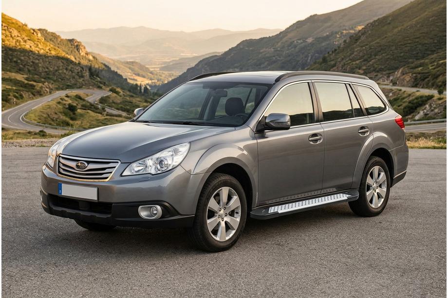 Subaru Outback 2009–2014 Sidosteg Allmond Grey (2 st, aluminium) Image