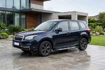 Subaru Forester 2013–2018 Sidosteg Sunrise (2 st, aluminium) foto 1