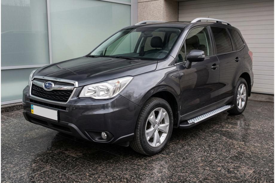 Subaru Forester 2013–2018 Sidosteg Allmond Grey (2 st, aluminium) Image