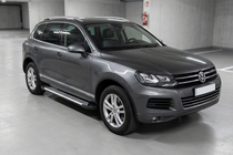 Volkswagen Touareg 2010–2018 Sidosteg Line (2 st, aluminium) foto 1