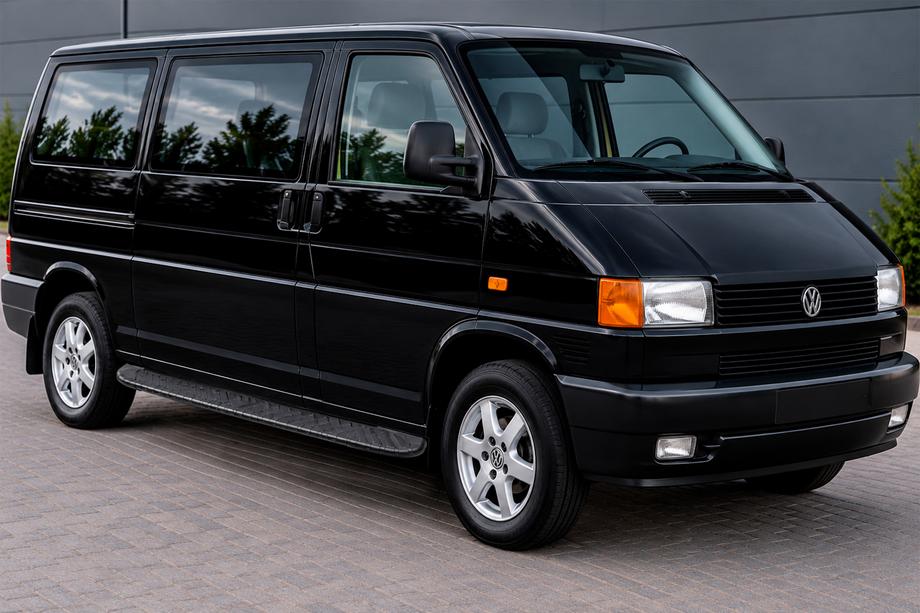 Volkswagen T4 Transporter 1990–2003 Sidosteg Bosphorus Black (2 st, aluminium) Lång hjulbas Image
